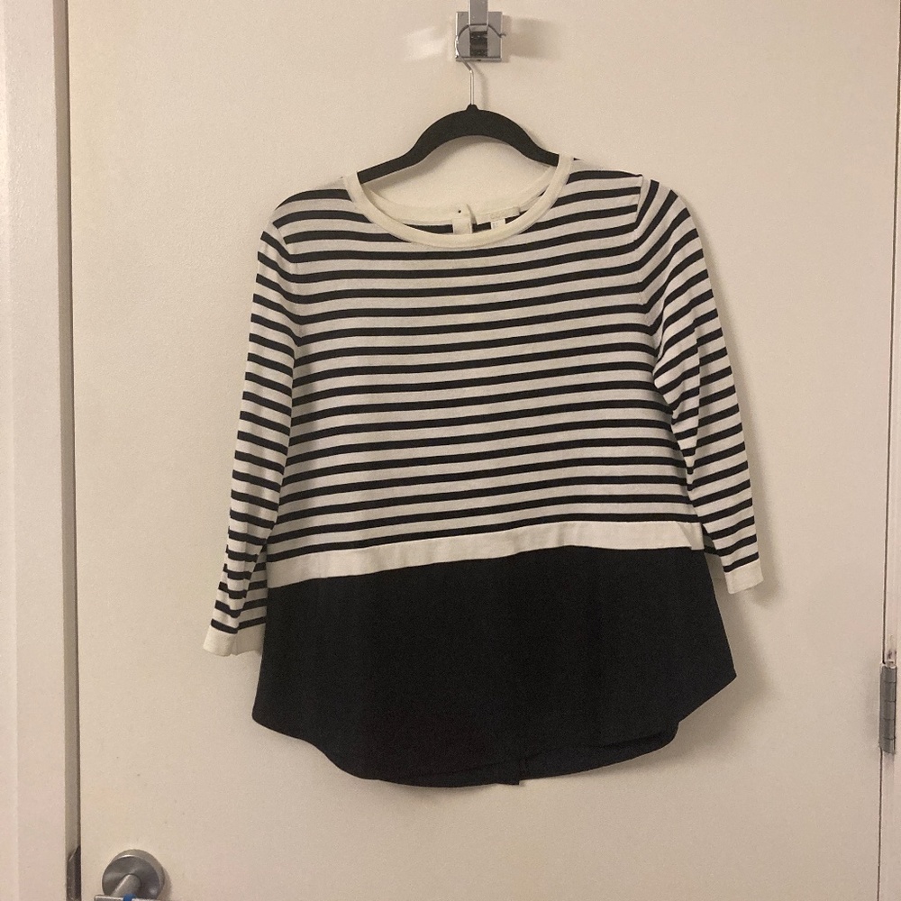 COS Striped Cotton / Silk Top, NWOT